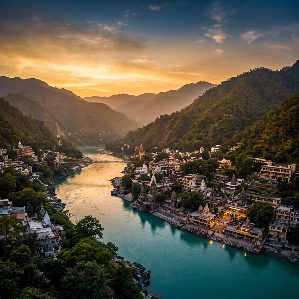 Rishikesh panoramic view